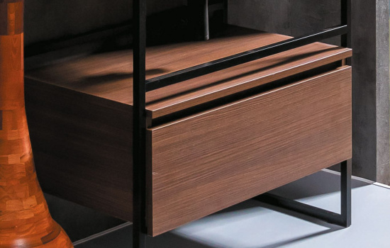 Тумба с раковиной Armadi Art Loft 80 dark wood, напольная