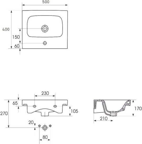 Мебель для ванной Aquanet Беркли 50