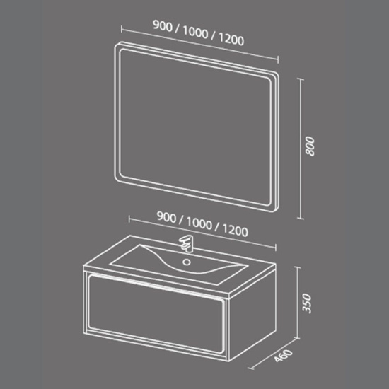 Мебель для ванной Sanvit Бруно-1 100