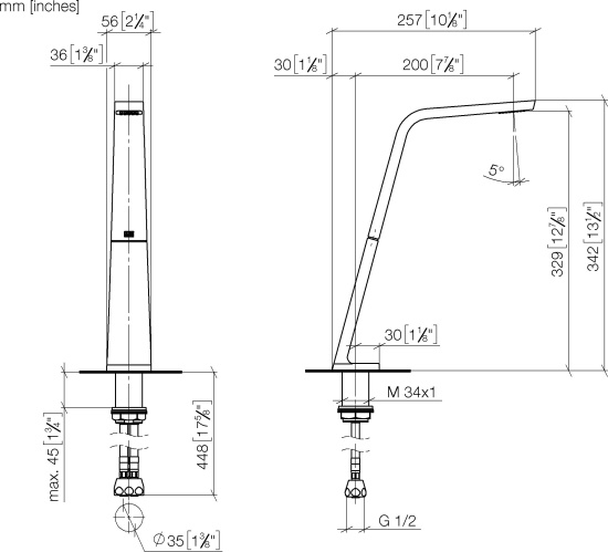 Смеситель для раковины Dorn Bracht CL.1 13717705-06 матовая платина