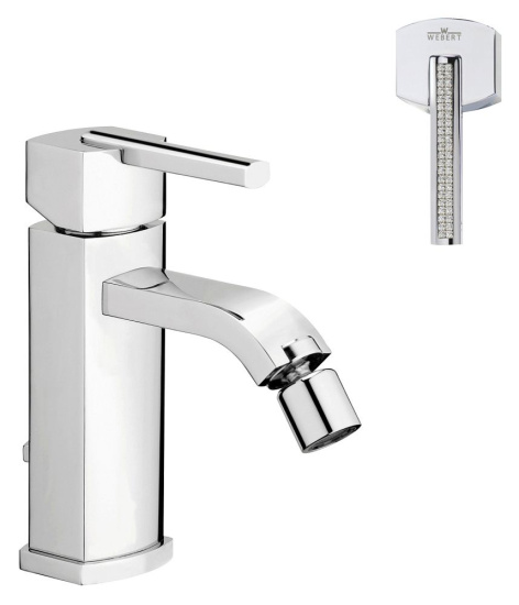 Смеситель для биде Webert Azeta Crystal AS840102015