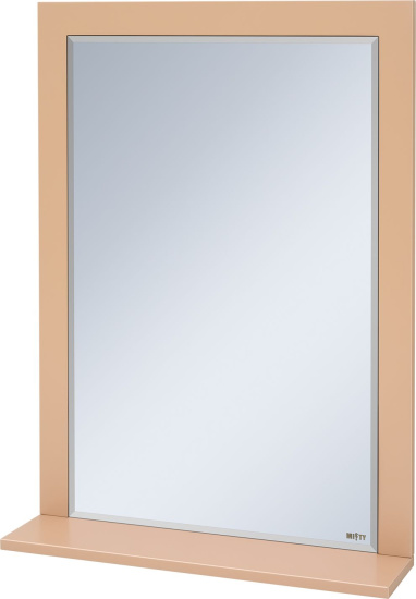 Зеркало Misty Сахара 75 песочное, с полкой
