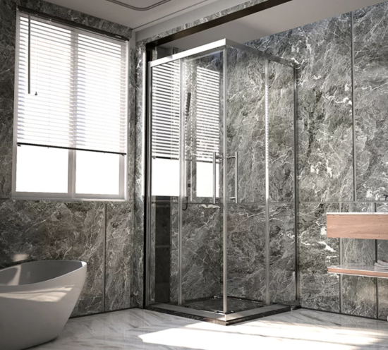 Душевой уголок Veconi Premium Trento PTC-20CH 100x90, профиль хром