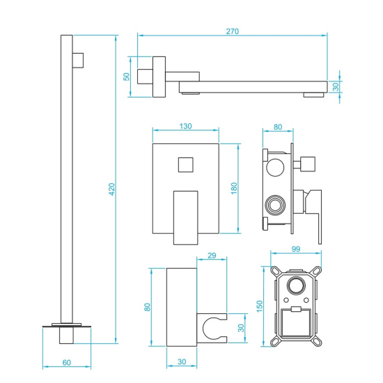 Душевая система RGW Shower Panels SP-56G