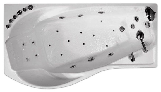 Акриловая ванна Triton Мишель 170х96 см R с гидромассажем