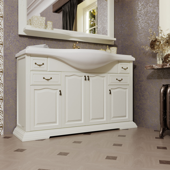 Тумба с раковиной Opadiris Риспекто 120 слоновая кость