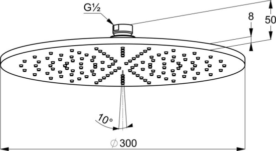 Верхний душ Kludi A-QA 6433005-00