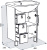 Мебель для ванной Triton Кристи 55 L, 3 ящика, белая Мебель для ванной Triton Кристи 55 L, 3 ящика, белая