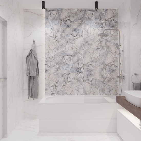 Мебель для ванной Stworki Ольборг 100 столешница дуб карпентер, без отверстий, 2 тумбы 50, с раковиной Vitra Shift