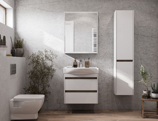 Зеркало-шкаф Aquaton Нортон 65 белый глянец