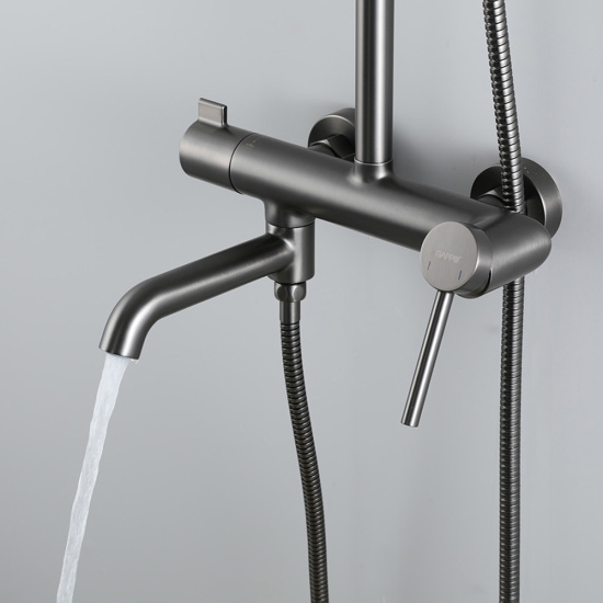 Душевая стойка Gappo G2406-9, оружейная сталь