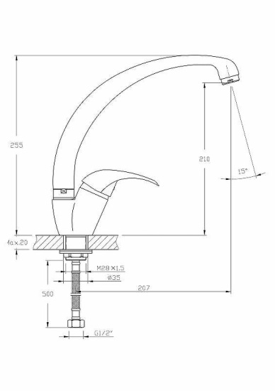 Смеситель для кухни Haiba HB4115-2