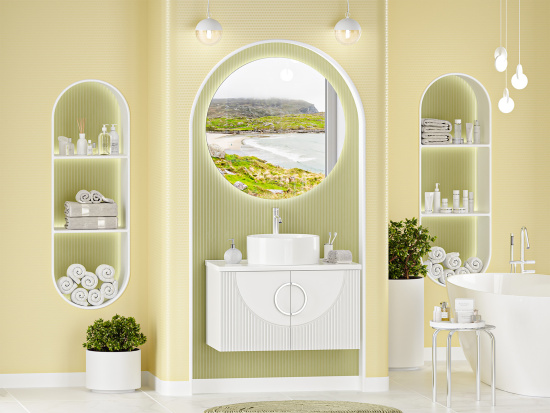 Тумба под раковину Misty Ярина 80 подвесная, со столешницей