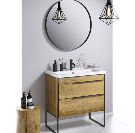 Мебель для ванной Aqwella Fargo 60 дуб балтийский