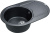 Комплект Мойка кухонная Paulmark Fittich PM317650-BLM черный металлик + Смеситель Paulmark Essen Es213011-418 для кухонной мойки, черный металлик
