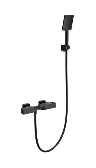 Смеситель для душа Wonzon & Woghand Twist WW-B2025-A-MB с термостатом