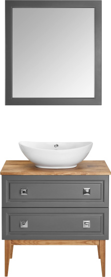 Мебель для ванной ASB-Woodline Каталина 80 серая
