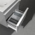 Тумба с раковиной Villeroy & Boch Venticello A92402 60 glossy grey, с белыми ручками