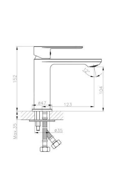 Смеситель для раковины Haiba HB590 HB10590 хром