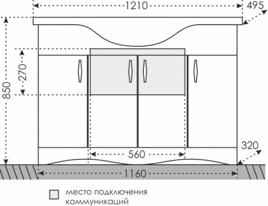 Мебель для ванной СанТа Верона 120 напольная