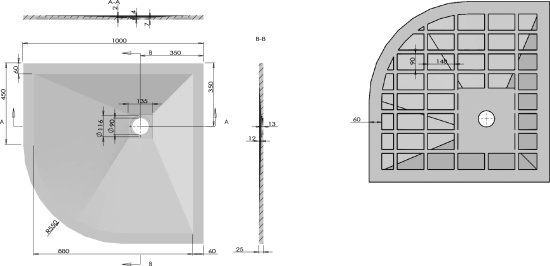Поддон для душа Vincea VST-4SQ1010W 100x100 белый матовый, с сифоном