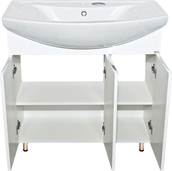 Мебель для ванной Misty Лаванда 80 белая эмаль, прямая