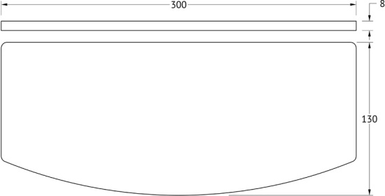 Полка Ellux Elegance ELE 033-C01 30 см