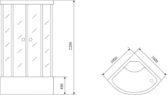 Душевая кабина Timo Lux T-7700