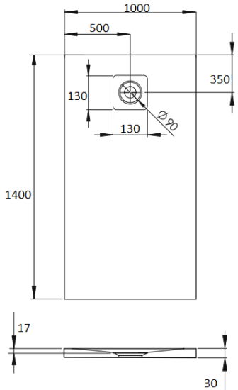 Поддон для душа Radaway Kyntos F 140x100 white, с сифоном