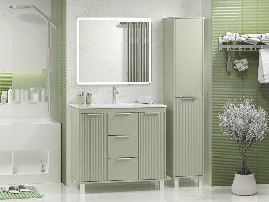 Тумба с раковиной Brevita Risacca Pistachio 90