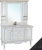 Тумба с раковиной Bellezza Рим 120 черная патина серебро