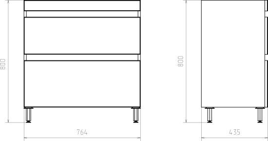 Тумба с раковиной ASB-Mebel Коста 80 ясень белый, напольная