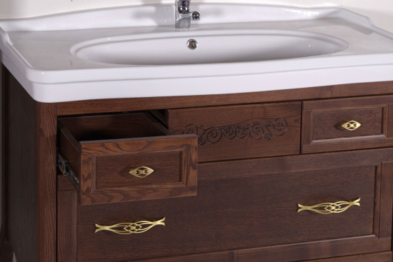 Тумба с раковиной ASB-Woodline Модерн 105 антикварный орех