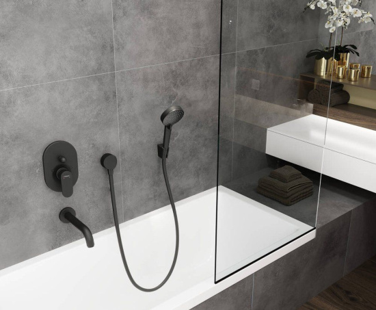 Настенный держатель Hansgrohe Porter S 28331670 матовый черный