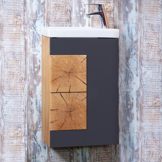 Мебель для ванной Бриклаер Фостер 40 дуб золотой, антрацит