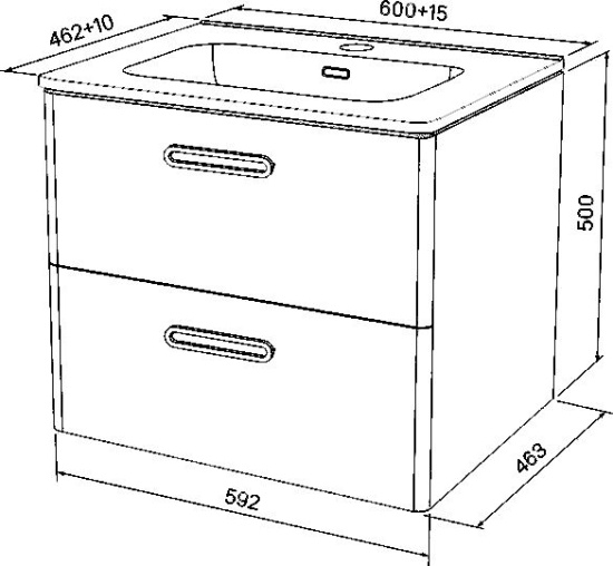 Тумба с раковиной Iddis Brick 60