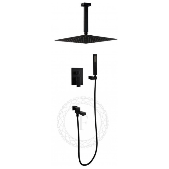 Душевая система Filarete Fing FL1042BL, черный