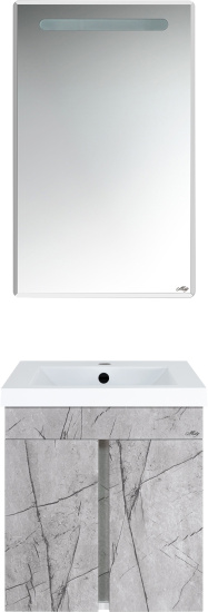 Тумба с раковиной Misty Торос 50 серый мрамор