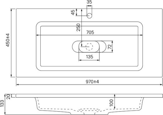 Тумба с раковиной Iddis Esper 100 подвесная, белая