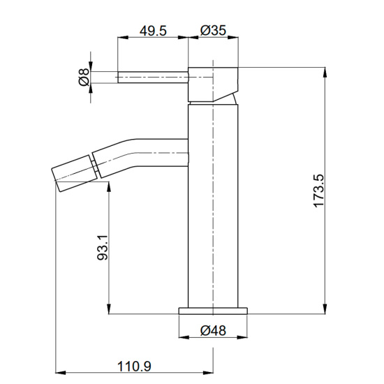 Смеситель для биде AQUAme Siena AQM6216GM