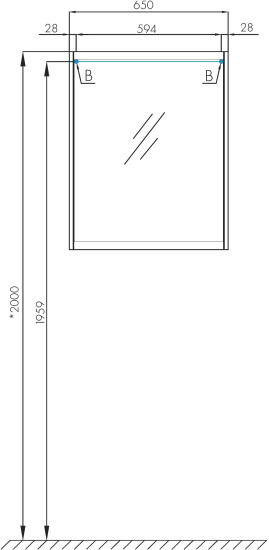 Зеркало-шкаф Aquaton Нортон 65 белый глянец