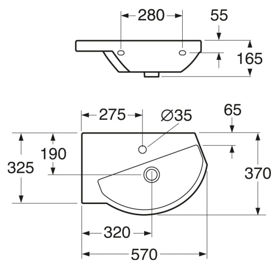 Раковина Gustavsberg Logic 5198 угловая