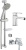Душевой комплект VitrA A45680WSA + A40775EXP + A40778EXP