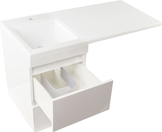 Мебель для ванной Style Line Даллас 110 Люкс Plus подвесная, белая, эмаль