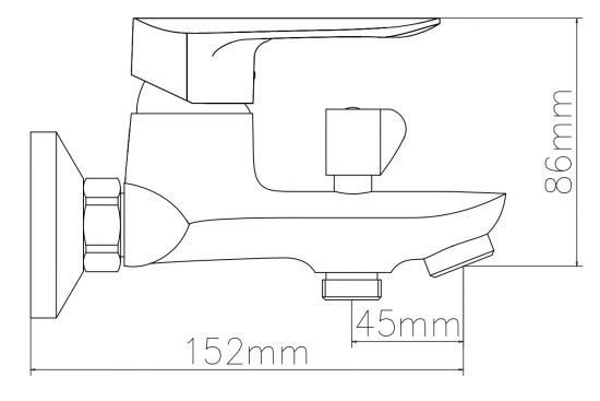 Смеситель для ванны Esko Mumbai MI54