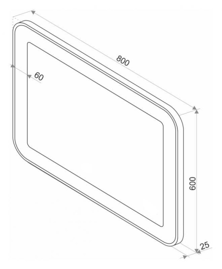 Зеркало Misty Стайл V1 80