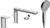 Смеситель на борт ванны Villeroy & Boch O.novo TVT10400200061