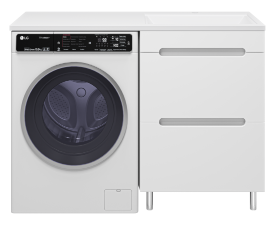 Тумба с раковиной Misty Байкал 55 L под стиральную машину, раковина Гавана 120