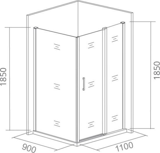 Душевой уголок Good Door Infinity WTW+SP-C-CH 110x90
