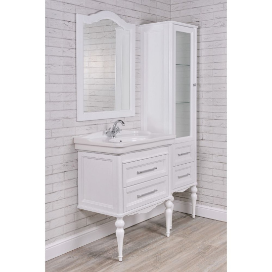 Мебель для ванной ValenHouse Эстетика 80 белая, подвесная, ручки хром